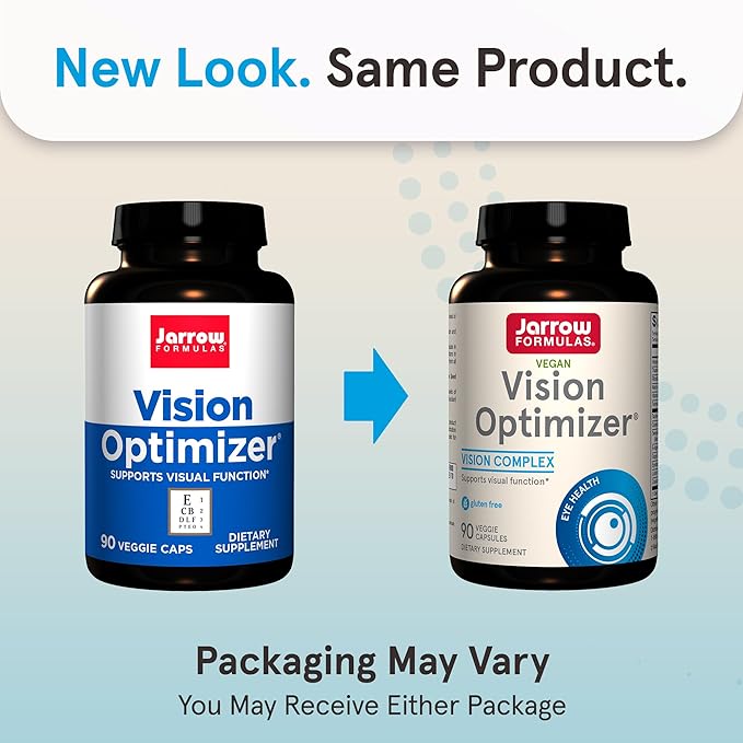 Jarrow Formulas® Vision Optimizer, Dietary Supplement, Vision Complex, Supports Visual Function, 90 Capsules, Up to a 30 Day Supply