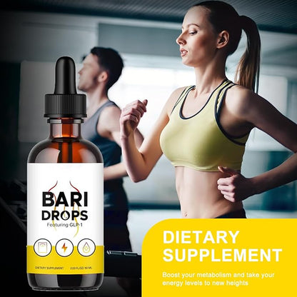 Bari Drops,Hunger & Metabolism Support Drops Featuring GLP-1, Fitness & Active Living, Supplement Drops