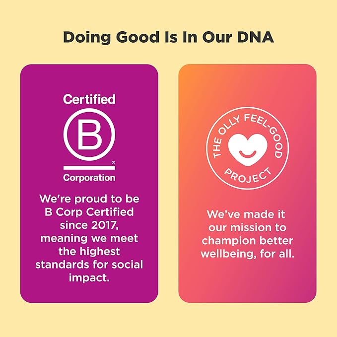 OLLY Extra Strength Daily Energy Gummy, Caffeine Free, 1000mcg Vitamin B12, CoQ10, Goji Berry, Adult Chewable Supplement, Berry Yuzu Flavor - 60 Count