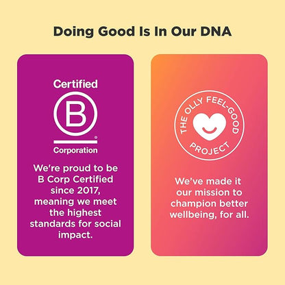 OLLY Extra Strength Daily Energy Gummy, Caffeine Free, 1000mcg Vitamin B12, CoQ10, Goji Berry, Adult Chewable Supplement, Berry Yuzu Flavor - 60 Count