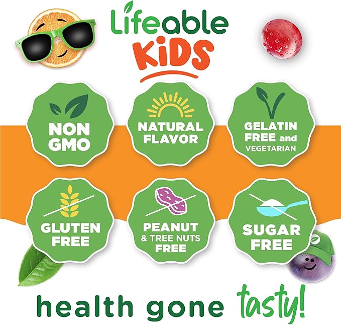 Lifeable Sugar Free Multivitamin Gummies | with Vitamin A, C, D, E, Niacin, B6, Folate, B12, Biotin, Pantothenic Acid, Iodine, Zinc | Great Tasting Adult Multivitamin Gummy | 90 Gummies