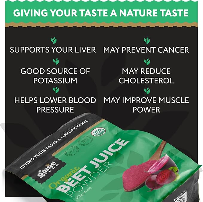 Organic Beet Root Juice Powder, 16 Ounces