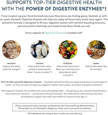 Nucific Digestive Enzyme Supplement to Support Digestion and Nutrient Bioavailability, 90 Count