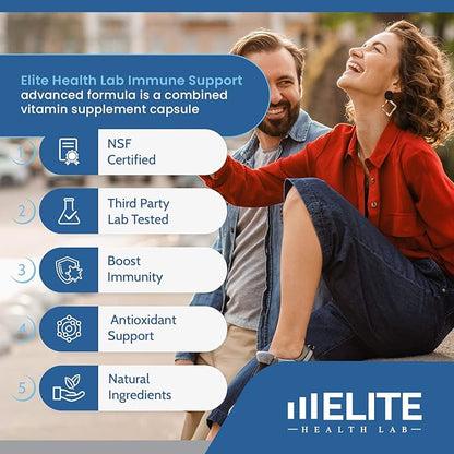 Ultimate 9-in-1 Immune Support Boost – 1000mg Vitamin C, D, Zinc, Echinacea, Quercetin & More – USA Third Party Lab Tested, Gluten-Free, 60 Capsules – Made in USA