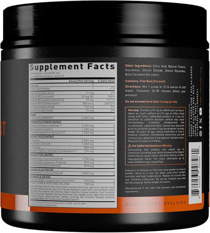 Kaged Original Pre Workout Powder | Orange Krush | Pre-Kaged | Formulated with Creatine, Beta Alanine, Pure Caffeine | 20 Servings
