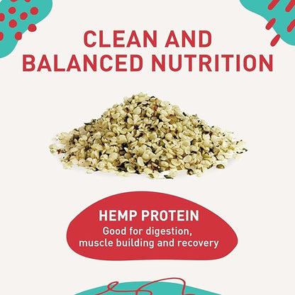 Organic Hemp Heart Unflavored Vegan Protein Powder, Plant-Based for Balanced Nutrition, All-Natural, 1 Ingredient, No Artificial Ingredients, Easy to Digest & Mix (40oz)