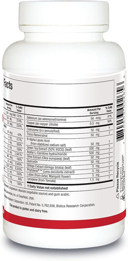 Biotics Research VasculoSirt®– Formulated with The Assistance of Mark Houston, MD, Cardiovascular and Healthy Support for Healthy Blood Flow Support, CoQ10, Resveratrol, ALA, Gingko - 150 Capsules