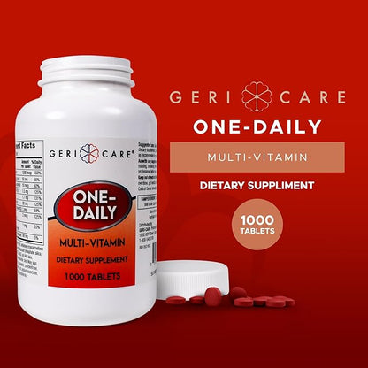 GeriCare One-Daily Multi-Vitamin Tablets Dietary Suplement, 1000 Count (Pack of 1)