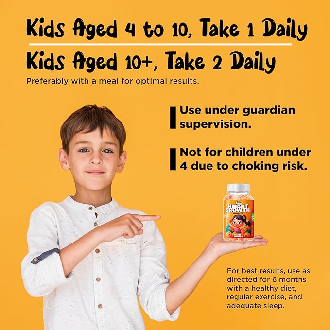 Height Growth Vitamins Supplement Gummies - Grow Taller for Teens Kids Boys Girls - Natural Height Increaser Maximizer Multivitamin