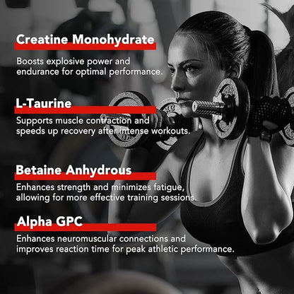 Creatine Monohydrate Gummies for Men & Women - 5g per Serving, Low Sugar Creatine Monohydrate Gummies - Increase Strength, Muscle Gain, Recovery, Endurance - Vegan, Gluten-Free,Strawberry (120 Count)