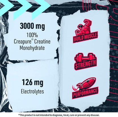 Blue Star Nutraceuticals CREA-TECH - Creapure Creatine Monohydrate - w/Electrolytes. Creatine + Electrolytes Capsules - Build Muscle and Increase Strength | 30 Day Supply - 120 Veggie Capsules