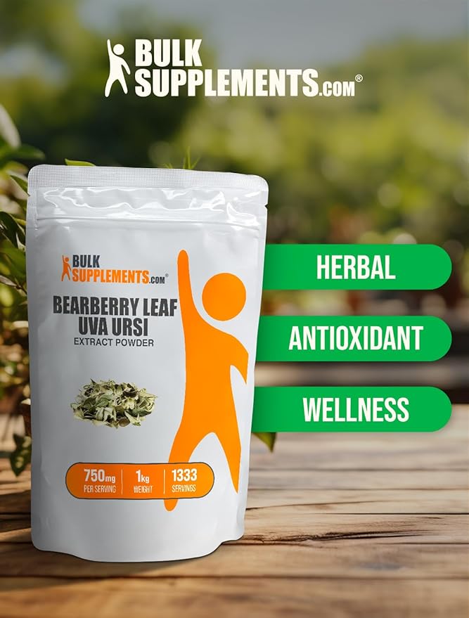 BulkSupplements.com Bearberry Leaf Extract - Urinary Tract Health for Women & Men - Bearberry Extract - Uva Ursi Extract - Kidney Supplement - Uva Ursi Bearberry Extract (5 Kilograms - 11 lbs)