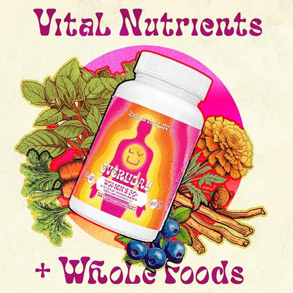 LUV Everyday™ Women’s 50+ Multivitamin, Women’s 50+ Adult Formula Daily Nutritional Support with Iron, Calcium, KSM-66 Ashwaganda, CoQ10, Lycopene, and Lutemax 2020 - Non GMO Gluten Free - 60 Capsules