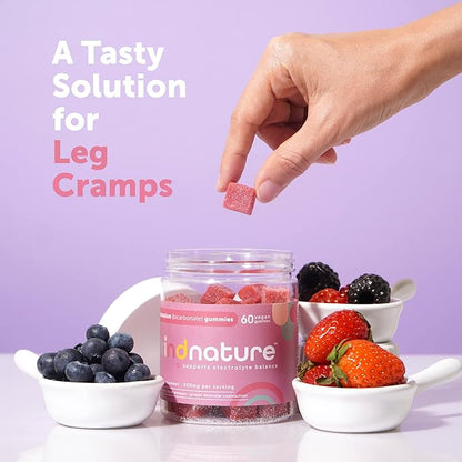 Kind Nature High Potassium Supplement 500mg - Chewable Gummies for Adults & Kids - Pure Potassium Bicarbonate Mineral Supplement - Vegan, Gluten Free, Non GMO - 60 Gummies (30 Day Supply)