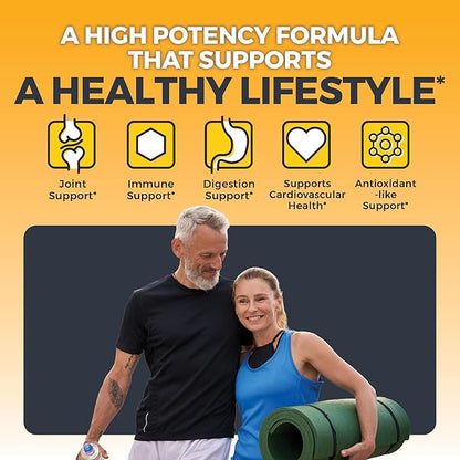 Organic Turmeric Ginger Supplements for Joint Support and Heart Health -1450 mg per Serving Tumeric and Ginger Pills with 150 of Turmeric Standardized to 95% Curcuminoids, 15mg Black Pepper Extract