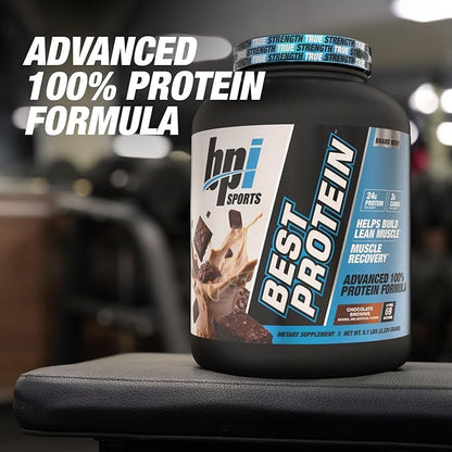 BPI Sports Best Protein – 100% Whey Protein Blend – Muscle Growth, Recovery, Meal Replacement – No Maltodextrin, No Fillers – Gluten Free – for Men & Women – Chocolate Brownie – 5.1 Pounds