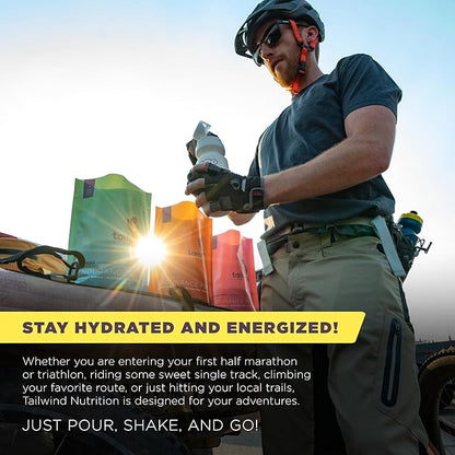 Tailwind Nutrition Endurance Fuel, Electrolyte & Hydration Sports Drink Mix Powder, Gluten-Free, Vegan, Lemon, 30 Servings