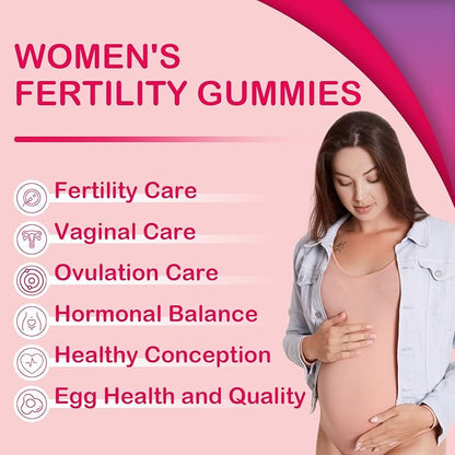 Fertility Supplements for Women, Prenatal Vitamins for Women with Myo-Inositol & D-Chiro Inositol, Folate, Herbs, for Hormonal Balance*, Fertility, 360 Prenatal Gummies (Raspberry)