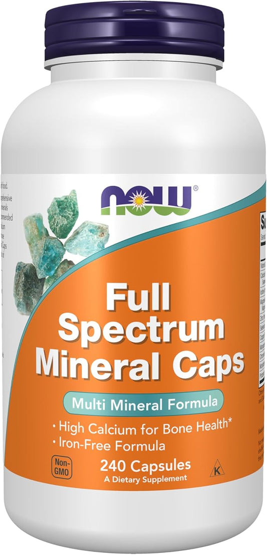 NOW Supplements, Full Spectrum Mineral Caps, Multi Mineral Formula, 240 Veg Capsules