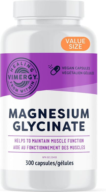 Vimergy Magnesium Glycinate, 150 Servings with Turmeric & Ginger - Promotes Relaxation & Sleep – Supports Bone, Muscle & Heart Health - Gluten-Free, Kosher, Vegan & Paleo Friendly, Capsule