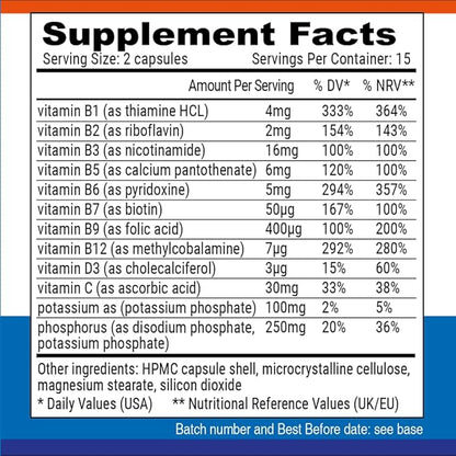Nutri-Align Fasting Refeed Multivitamin | 30 Fasting Multi Vitamin Capsules | Multivitamin for Men & Women | Vitamin B Complex, Phosphorus & Vitamin D & C Fasting Multivitamins | Gluten Free