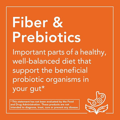 NOW Foods Supplements, NutraFlora FOS (Fructooligosaccharides) Pure Powder, Prebiotic Fiber, 4-Ounce