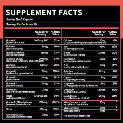 BN Chews Raspberry - Bariatric Multivitamin Chewable with 26 Essential Nutrients: Vitamins A, B6, B12, C, D3, 45 mg Iron & Calcium, Supports Men & Women Health(2 Pack)