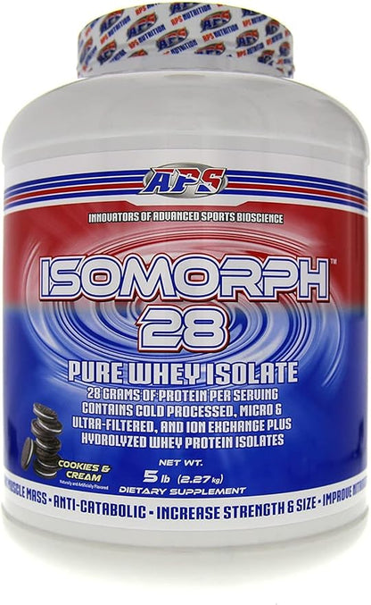 APS Nutrition Isomorph Protein Powder Supplement | Whey Protein Isolate | Ultra- Filtered | 28g Protein | Cookies & Cream, 5 Pound (Pack of 1)