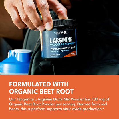 Pre Workout Powder - L Arginine Powder Nitric Oxide Supplement for Men and Women - Pre and Post Workout Support - L-Arginine L Citrulline and Beet Root Powder - Endurance and Performance - Tangerine