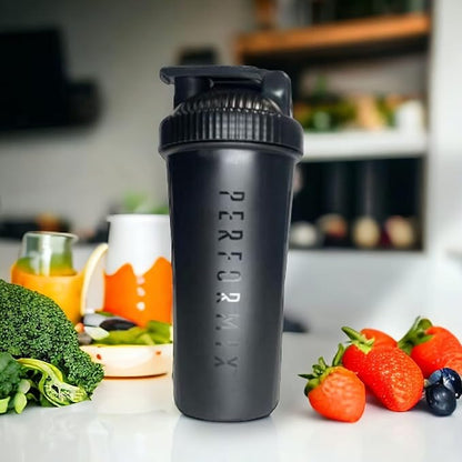 Classic Shaker Bottle for Protein Shakes Pre Workout and Supplements Plastic Whisk for that Perfect Mix Every Time | 28-Ounce | Black (3-Pack)
