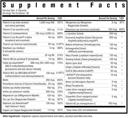 Seeking Health Optimal Man Multivitamin - Supplement with Zinc, Active Folate, & Alpha-Lipoic Acid - Multivitamin Supports Energy & Brain Health - Support Healthy Aging & Men's Health - 30 Servings