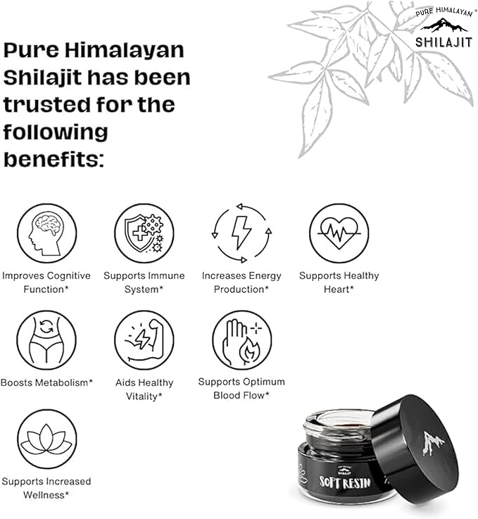 Himalayan Shilajit by Pure Himalyan Shilajit, Grade A Himalayan Soft Resin, Energy & Immune Support, Natural Source of Fulvic Acid & 85+ Trace Minerals Supplement for Men & Women (15ml/0.5oz)