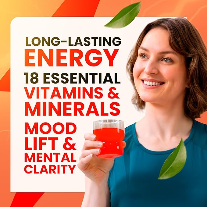 Morning Buzz Energy Drink Powder - Energy Boost Drink Mix - Sugar-Free Energy with Antioxidants - Morning Kickstart and Sports Nutrition Endurance Product - 30 Servings, Watermelon, 8 Ounces