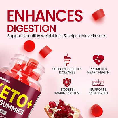 Keto ACV Gummies - 1500mg Apple Cider Vinegar with Mother - Vegan, Non-GMO,Organic Apple Cider Vinegar Gummies for Women Men, Detox & Cleanse, 4 Pack