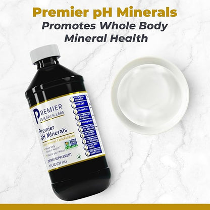 Premier Research Premier pH Minerals, Supports Whole Body Mineral Health, Broad Spectrum Liquid Concentrate from Utah's Great Salt Lake Minerals, 8 Oz (235 ml)