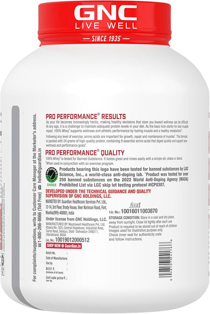 GNC Pro Performance 100% Whey Protein Powder | Supports Healthy Metabolism and Lean Muscle Recovery | Cookies and Cream | 64 Servings