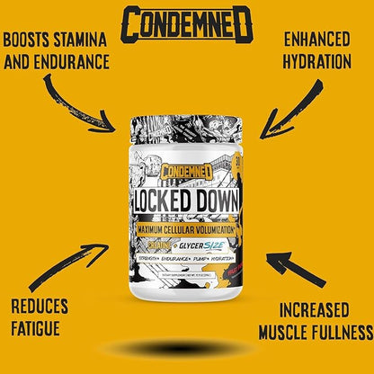 CONDEMNED Labz Locked Down | Creatine Performance Complex | Creatine Monohydrate, Glycerol, Taurine | Enhanced Hydration, Energy & Stamina | 30 Servings (Unflavored)