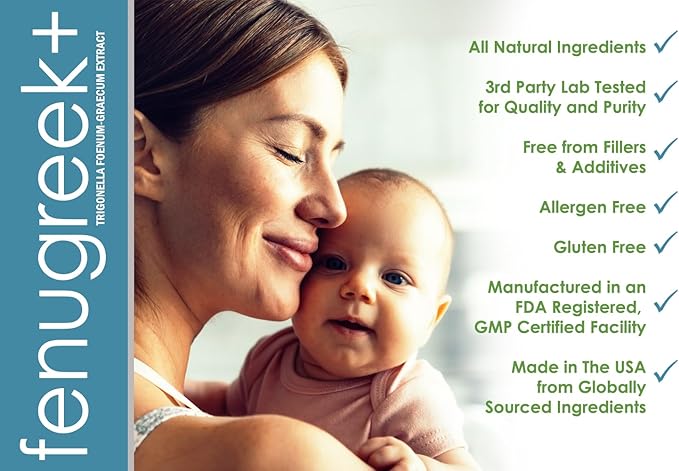 VH Nutrition Fenugreek+ | Fenugreek Capsules for Women | 1400mg Lactation Supplement* | Extra Strength Mother's Breastfeeding Support Formula* | Easy to Swallow 60 Capsules