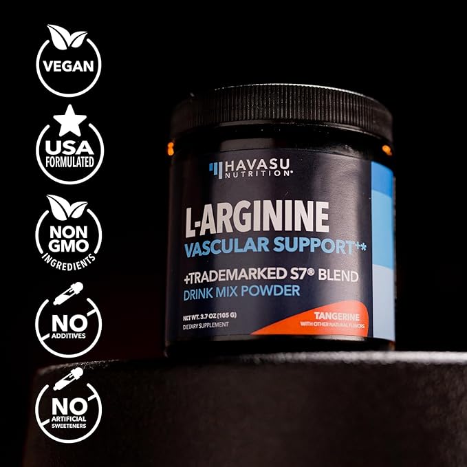 Pre Workout Powder - L Arginine Powder Nitric Oxide Supplement for Men and Women - Pre and Post Workout Support - L-Arginine L Citrulline and Beet Root Powder - Endurance and Performance - Tangerine