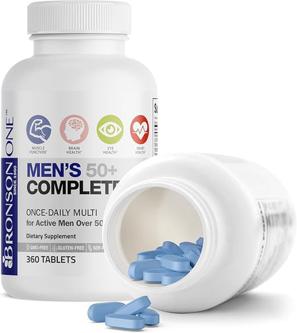 Bronson ONE Daily Mens 50+ Complete Multivitamin Multimineral, 360 Tablets