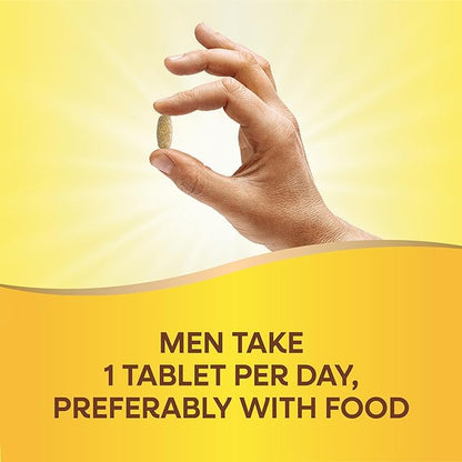 Nature's Way Alive! Men’s 50+ Daily Ultra Multivitamin, High Potency Formula, Supports Healthy Brain, Eyes & Heart*, with Methylated B12, Gluten-Free, 60 Tablets (Packaging May Vary)