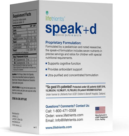 – Speak+d Twist-Off Softgels – Natural Orange – 60 Softgels – Pediatrician Formulated to Support Children with Special Nutritional Requirements – Enhanced with Omega-3, Vitamin E’s & D3