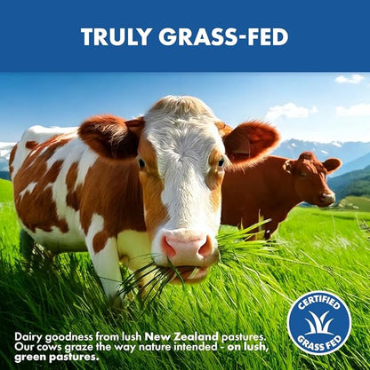 Grass Fed Whey Protein Powder Concentrate - Unflavored & Unsweetened - Pure Protein Supplement for Drink, Smoothie, Shake, Cooking & Baking - Non GMO, Hormone Free & Gluten Free - 2.5 Pound