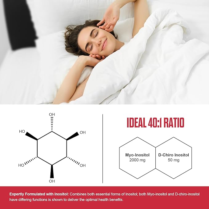 Inositol Gummies, Inositol Supplement with Myo-Inositol & D-Chiro Inositol + Vitamin D3, Ideal 40:1 Ratio, with Magnesium Glycinate 400mg, Supports Regular Cycle for Women, Vegan, 2 Pack