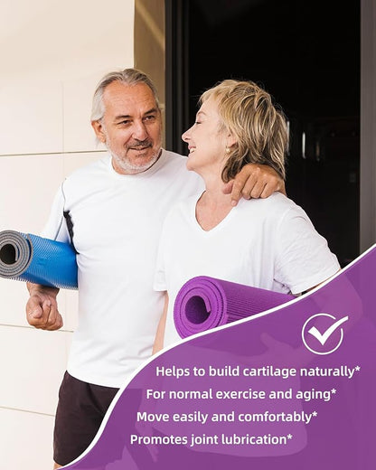 Sugar Free Glucosamine Chondroitin Gummies with MSM &Calcium,Joint Support Gummies for Men and Women,Cartilage & Immune Support Supplement,Mobility, Comfort, Flexibility Support- (1 Pack)