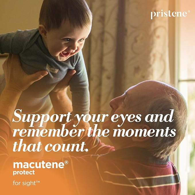 Natural Eye Health Vitamins with Bilberry Zeaxanthin Lutein - Macular Support Supplement, Formula Based On AREDS2® Clinical Trials Plus Carotenoids Quercetin EGCG - Macutene® Protect (60 Capsules)