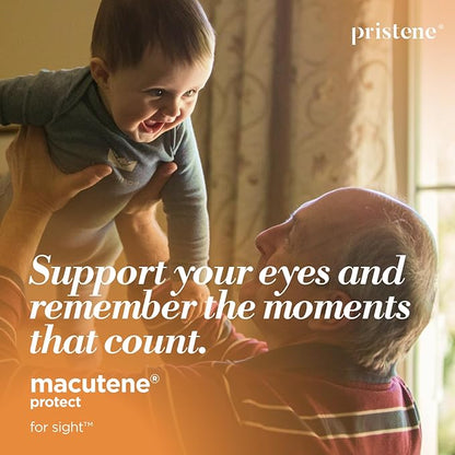 Natural Eye Health Vitamins with Bilberry Zeaxanthin Lutein - Macular Support Supplement, Formula Based On AREDS2® Clinical Trials Plus Carotenoids Quercetin EGCG - Macutene® Protect (60 Capsules)