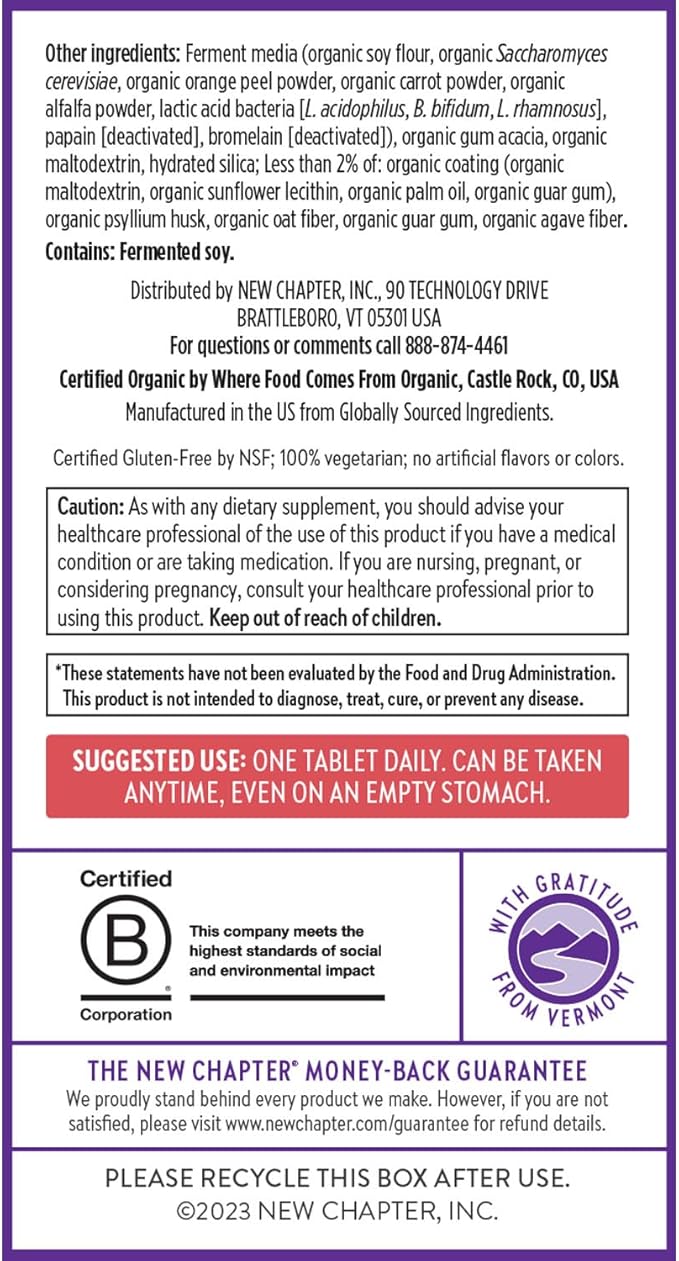 New Chapter Women's Multivitamin 50 Plus for Cellular Energy, Heart & Immune Support with 20+ Nutrients + Astaxanthin - Every Woman's One Daily 55+, Gentle on The Stomach, 96 Count