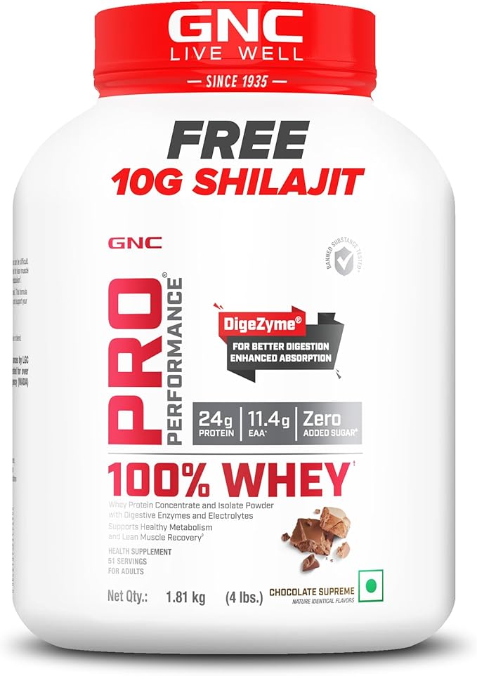 GNC Pro Performance 100% Whey Protein Powder | Supports Healthy Metabolism and Lean Muscle Recovery | Cookies and Cream | 64 Servings