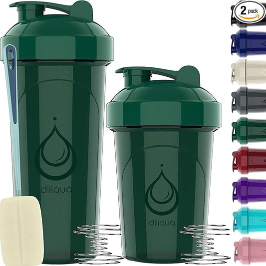 2 PACK, 28 oz & 20 oz Shaker Bottles for Protein Mixes | BPA-Free & Dishwasher Safe |small protein shaker bottle | Shaker Cups for protein shakes | Blender Shaker Bottle Pack